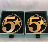 18K Gold Character Hoops