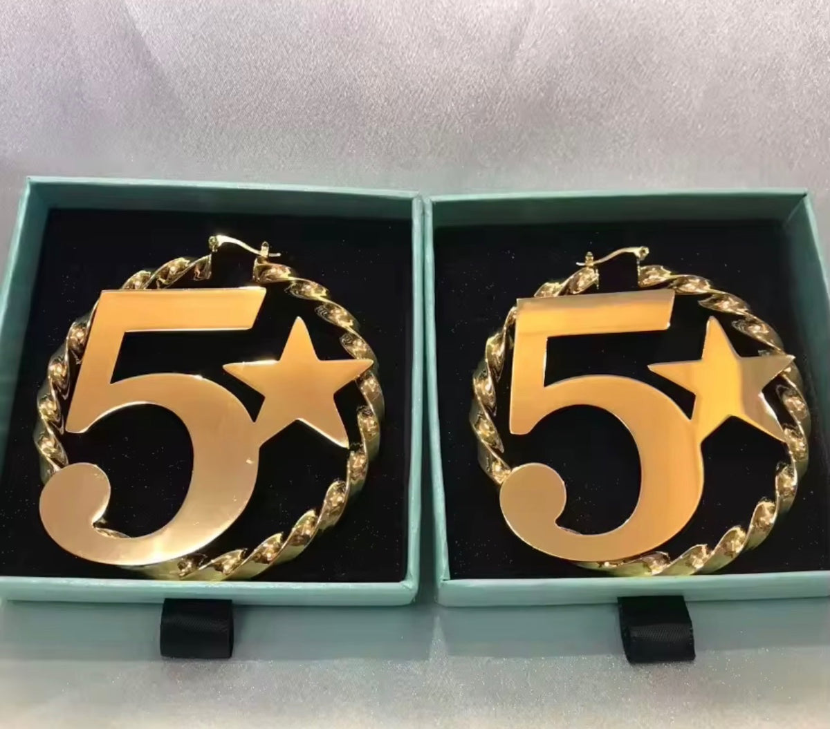 18K Gold Character Hoops